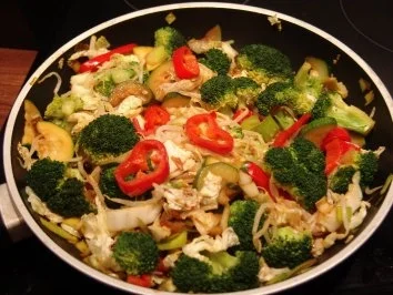 Rezept: Vegetarische Asia Pfanne Vegetarische Asia Pfanne - Rezept