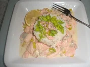 Fischragout in  Weißwein-Zitronensahne - Rezept