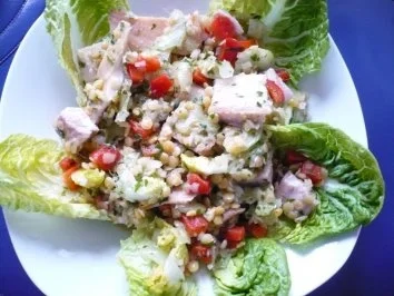 Linsensalat mit Forellenfilets - Rezept