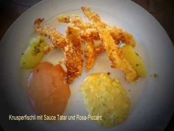 Knusperli mit Sauce Tatar und Rosapiccant - Rezept