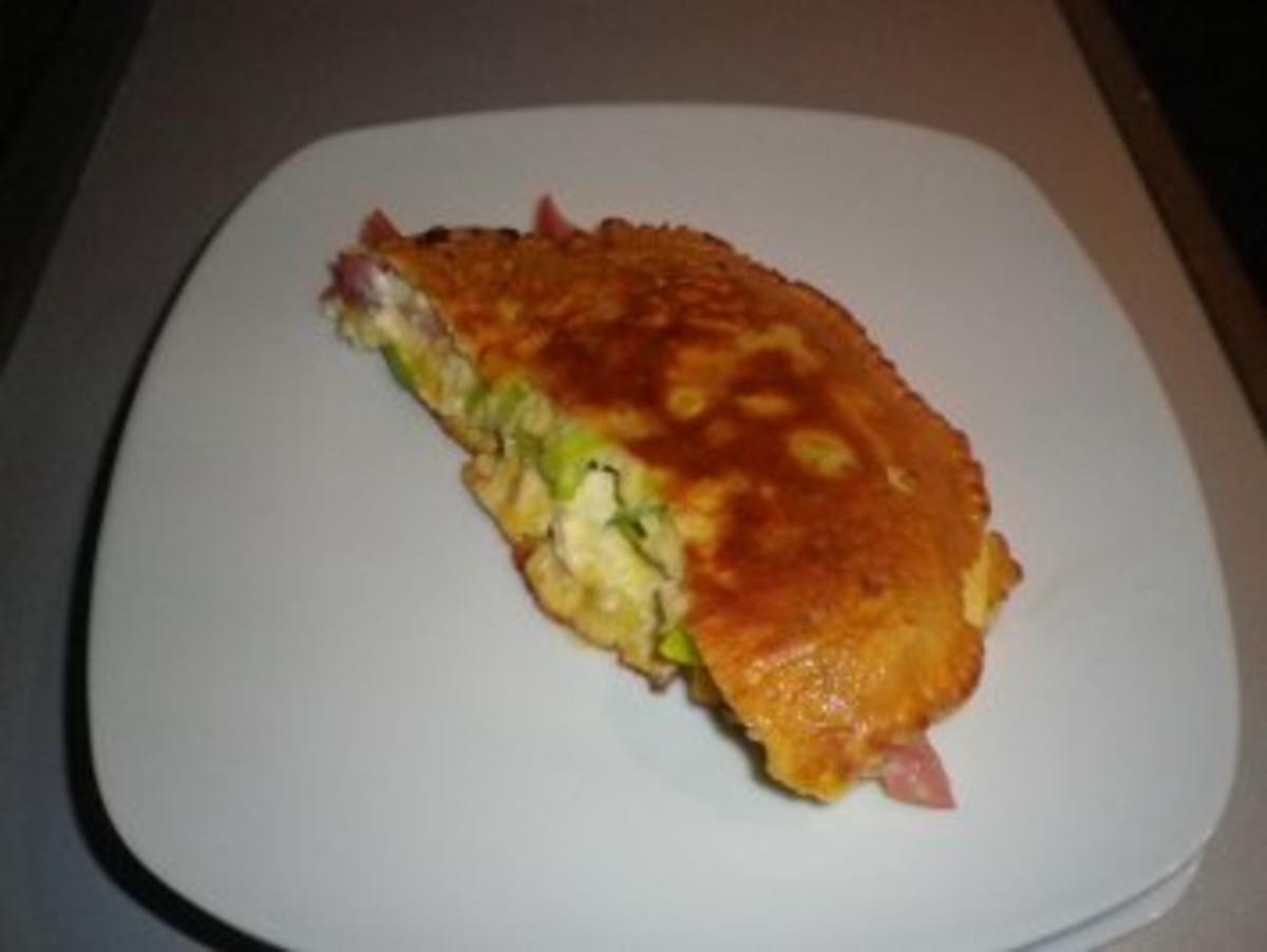 Lauch - Schafskäse - Pfannkuchen - Rezept - Bild Nr. 2