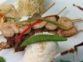 Thang im Zaun - Hähnchenspieße mit Garnelen (Anthony Thet) - Rezept