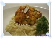 Rauchfischpflanzerl mit Meerrettichrisotto nach einem Rezept v. A. Geitl - Rezept