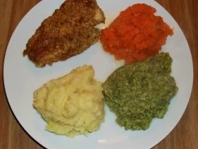 Rezept: Sesam-Hähnchenbrust an dreierlei Püree Bild Nr. 2 Sesam-Hähnchenbrust an dreierlei Püree - Rezept - Bild Nr. 2