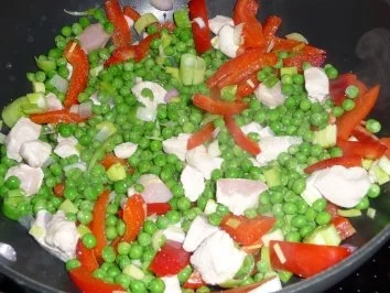 Rezept: Hühnchen - Gemüsepfanne kunterbunt Bild Nr. 5 Hühnchen - Gemüsepfanne kunterbunt - Rezept - Bild Nr. 5