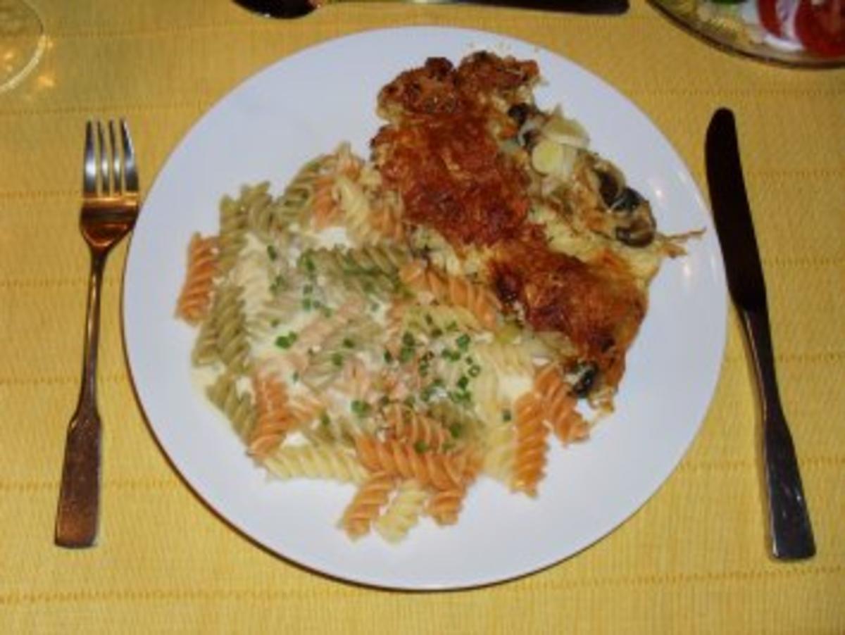 Schnitzelblech mit Putenschnitzel und Lauch - Rezept mit Bild - kochbar.de