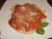 Spaghetti  mit Tomaten - Basilikum - Sosse - Rezept