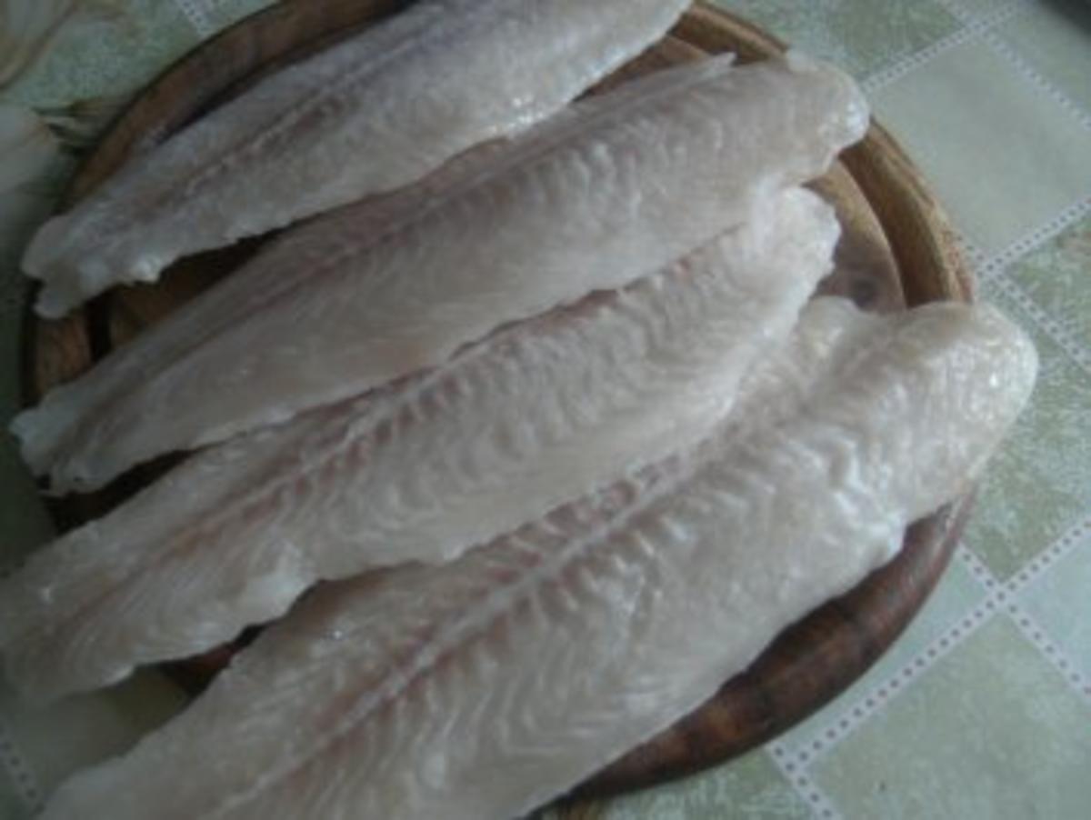 ( Fisch )  Fischpfanne mit einer Gemüse Sahne-Soße - Rezept - Bild Nr. 2
