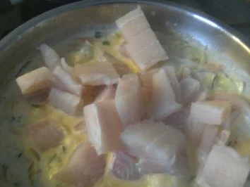 ( Fisch )  Fischpfanne mit einer Gemüse Sahne-Soße - Rezept - Bild Nr. 9