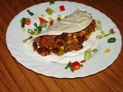 Tortilla gefüllt mit Chilli con Carne - Rezept
