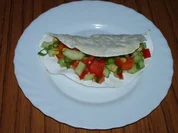 Tortilla gefüllt mit Gemüserohkost - Rezept