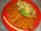 Fischstäbchen mit bunten Kartoffeln - Rezept