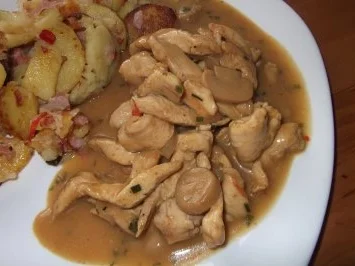 Hähnchengeschnetzeltes mit pilzen Dieter´s Art - Rezept - Bild Nr. 4