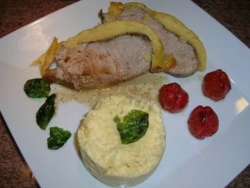Rezept: Kalbsrücken mit Polenta-Käse-Kruste Bild Nr. 2 Kalbsrücken mit Polenta-Käse-Kruste - Rezept - Bild Nr. 2