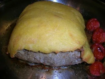 Rezept: Kalbsrücken mit Polenta-Käse-Kruste Bild Nr. 9 Kalbsrücken mit Polenta-Käse-Kruste - Rezept - Bild Nr. 9