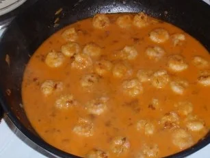 Rezept: Garnelen in Meerrettich-Ketchupsoße mit Broccoli und Basmatireis Bild Nr. 5 Garnelen in Meerrettich-Ketchupsoße mit Broccoli und Basmatireis - Rezept - Bild Nr. 5