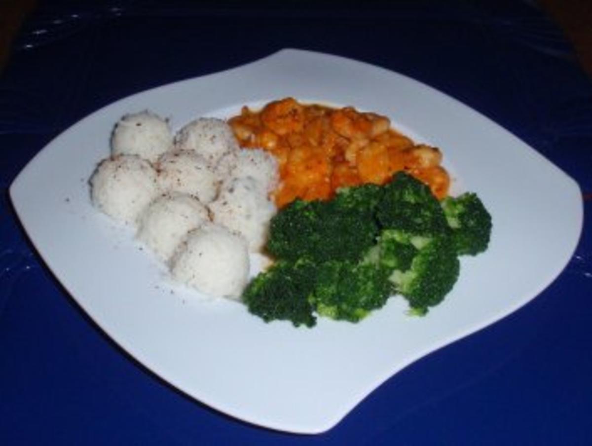 Garnelen in Meerrettich-Ketchupsoße mit Broccoli und Basmatireis - Rezept - Bild Nr. 8