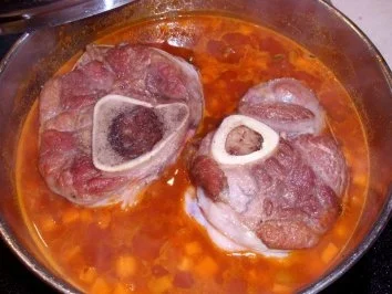 Rezept: Fleisch: Ossobuco Milano Bild Nr. 5 Fleisch: Ossobuco Milano - Rezept - Bild Nr. 5