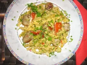 Bratwurst-Nudelpfanne mit buntem Gemüse - Rezept - Bild Nr. 8