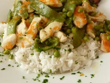 Wokgemüsepfanne mit Hühnchen - Rezept