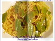 Curry-Nudeln   mit  Zuckerschoten - Rezept