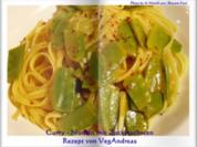 Curry-Nudeln   mit  Zuckerschoten - Rezept