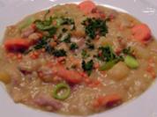 Rote Linsensuppe mit Steckrübe - Rezept
