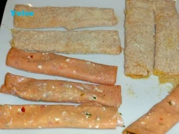 Rezept: Leberkäsröllchen gebacken Bild Nr. 4 Leberkäsröllchen gebacken - Rezept - Bild Nr. 4