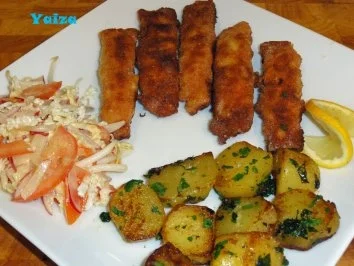 Rezept: Leberkäsröllchen gebacken Leberkäsröllchen gebacken - Rezept