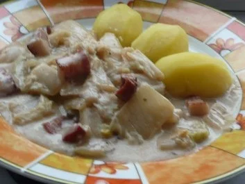 Gemüse: Chinakohl in Sahnesoße - Rezept