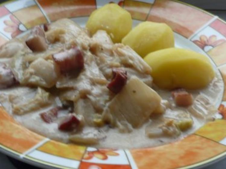 Gemüse: Chinakohl in Sahnesoße - Rezept - kochbar.de