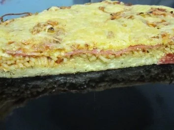 Rezept: Spaghetti-Pizza Bild Nr. 3 Spaghetti-Pizza - Rezept - Bild Nr. 3