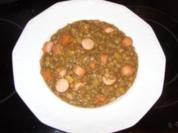 C: Linseneintopf mit Würstchen - Rezept