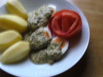 Rezept: Eier in Kräutersenf-Soße .. Eier in Kräutersenf-Soße .. - Rezept