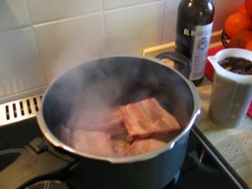 Fleisch: Rippchen geschmort  à la Renate,  mit Pilzen in Sherry-Soße - Rezept - Bild Nr. 2