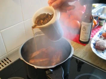 Fleisch: Rippchen geschmort  à la Renate,  mit Pilzen in Sherry-Soße - Rezept - Bild Nr. 4