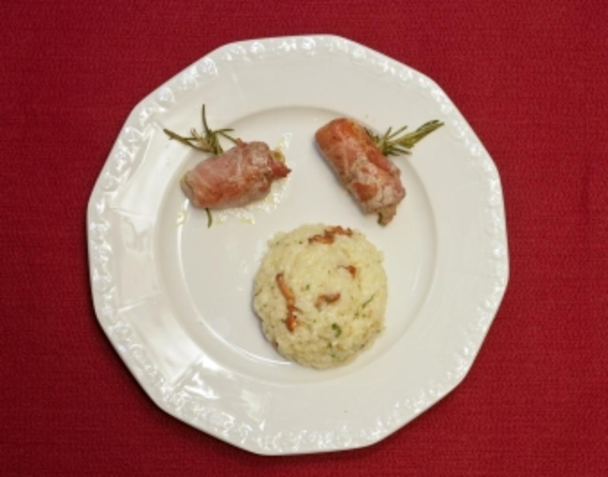 Schweinefilet im Prosciutto-Mantel und Pfifferling-Risotto (Chris
Roberts) - Rezept Durch Das perfekte Promi Dinner