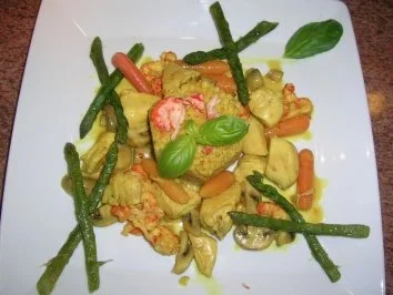 Hühnerragout mit Flusskrebsen in Proseccosauce und viel Gemüse, echt lecker - Rezept - Bild Nr. 3