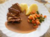 geschmorte Schweinerippchen ~ Mischgemüse - Rezept