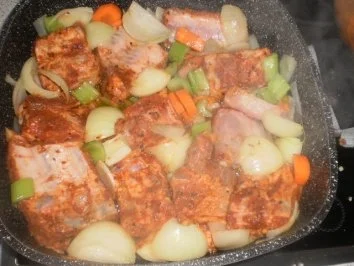 geschmorte Schweinerippchen ~ Mischgemüse - Rezept - Bild Nr. 7