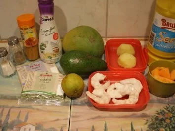 Kartoffel-Garnelen-Gratin mit Avocado und Mango - Rezept - Bild Nr. 2