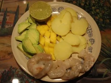 Kartoffel-Garnelen-Gratin mit Avocado und Mango - Rezept - Bild Nr. 3