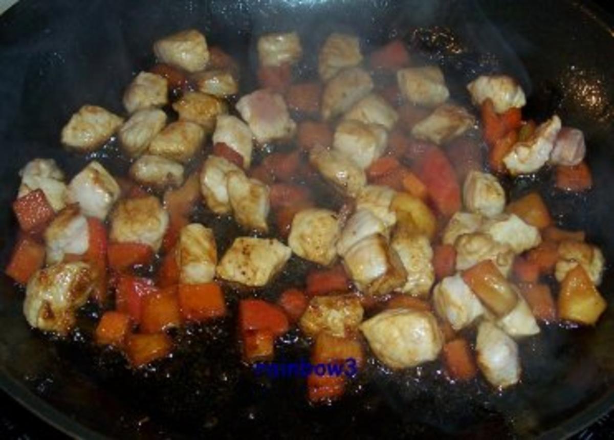 Kochen: Schweinefleisch-Paprika-Pfanne - Rezept - Bild Nr. 2