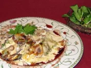 Rezept: Pilz-Lasagne mit Feldsalat Pilz-Lasagne mit Feldsalat - Rezept