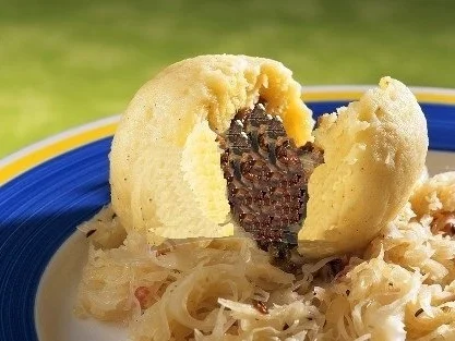 Mini Knödel-Hackfleisch-Spieße - Rezept