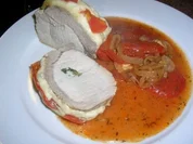 Schweinerücken gefüllt mit Raclette-Käse und Tomaten - Rezept