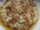 Milchreis mit brauner Butter und Zucker und Zimt - Rezept