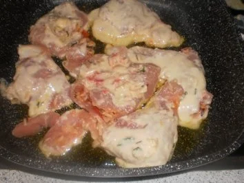 Putenschnitzel mit Reisfüllung ~ Schmor-Kohlrabi mit Schinken-Gemüse-Schnee - Rezept - Bild Nr. 6