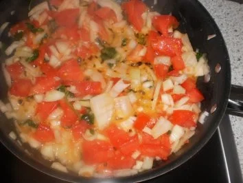 Putenschnitzel mit Reisfüllung ~ Schmor-Kohlrabi mit Schinken-Gemüse-Schnee - Rezept - Bild Nr. 9