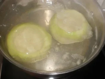 Putenschnitzel mit Reisfüllung ~ Schmor-Kohlrabi mit Schinken-Gemüse-Schnee - Rezept - Bild Nr. 12